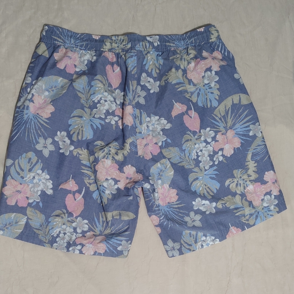 Daniel Cremieux Tropical Floral Swim Shorts - Blue and Pink - Picture 5 of 6